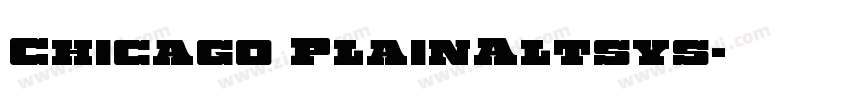 Chicago PlainAltsys字体转换